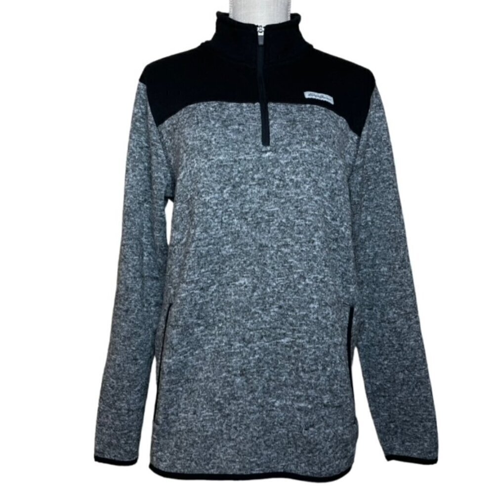 EDDIE BAUER Men's 1/4 Zip Mock Neck Classic Fit Fleece Pullover - Size Small